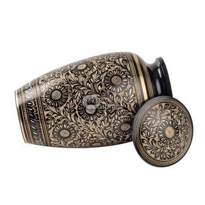 Handcrafted Urn for Human Ashes | Premium <b>Memorial</b> <b>Keepsake</b> | Premium Adult brass Urn <b>Box</b> - Product Image 1