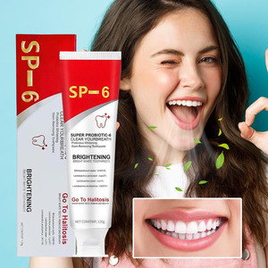 Dentifrice Probiotique SP-6 pour l'Halitose, Blanchissant, Élimination des Taches, Menthe Fraîche, Sûr pour l'Émail, Soin Quotidien d'Hygiène Buccale 120g - Product Image 1