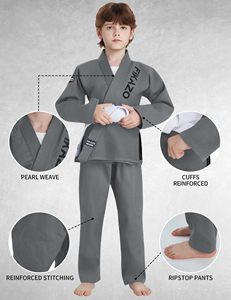 Kimono de luxe pour femmes BJJ Gi 420gsm, tissage perlé pré-rétréci, Jiu Jitsu brésilien, logo personnalisé, uniforme d'arts martiaux professionnel - Product Image 3