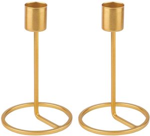 Lot de 2 bougeoirs en métal au design élégant de vente à chaud éclairage décoratif de finition en laiton au design unique - Product Image 3