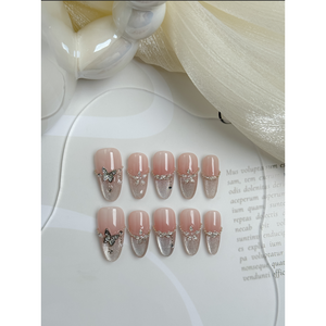 Uñas Postizas Silver Wings, Decoración Elegante y Duradera para Arte de Uñas - Product Image 1