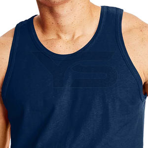 Camiseta sin mangas para hombre de marca personalizada de calidad superior Nuevo diseño Transpirable Casual Gym Fitness Top Color sólido a precio barato - Product Image 3