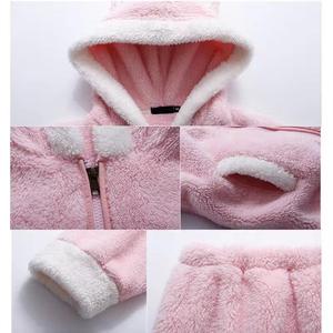 Conjuntos de lana peluda para mujer, ropa de descanso, manga larga, bolsillo, sudaderas con capucha informales y pantalones, conjunto de 2 piezas, ropa de dormir esponjosa - Product Image 5