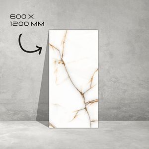Carreaux en porcelaine brillante or blanc à bas prix de haute qualité vitrifiés 60X120 Cm 60by60 Carreaux Porcelanato Plancher mural durable Inde - Product Image 3