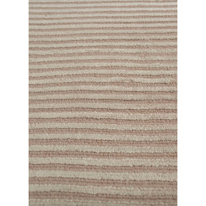 Basis Beige & <b>Brown</b> Striped Hand Loom <b>Wool</b> & Viscose Rug for Home Hwv-2000 - Product Image 3