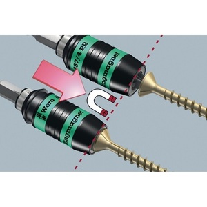 WERA Rapidaptor 1/4'' F 6.3 1/4'' C 6.3 + E 6.3 Portapuntas de Cambio Rápido de 57 mm de Longitud para Destornillador - Product Image 5