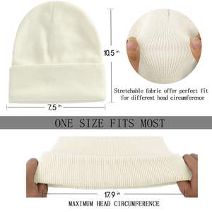 Bonnets d'hiver unisexes en acrylique avec logo personnalisé de haute qualité Bonnet tricoté brodé pour hommes - Product Image 5