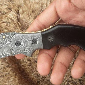 Couteau de poche pliant artisanal en acier inoxydable, support OEM, manche en bois, pour camping et usage quotidien, garantie 3 ans - Product Image 6