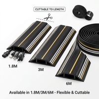 Rampe de protection de câble pour VE, 2 canaux, en caoutchouc robuste, pour couvrir les câbles, pour allée, garage, intérieur, extérieur, OEM, ODM, vente en gros