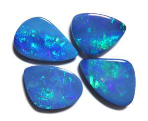 Cabochon de doublet d'opale australienne pierre de feu naturelle de couleur bleue pierres précieuses en vrac disponibles en blanc noir grossiste direct - Product Image 2