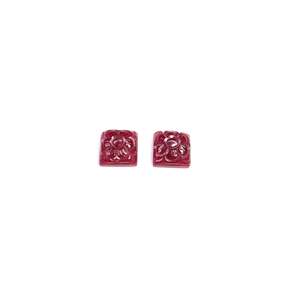 Rubis naturel de haute qualité de Bangkok, taillé en forme de fleur carrée, 21,56 carats, pierre précieuse de luxe, taille et couleur rose personnalisables - Product Image 1