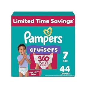 Couches jetables pour bébé Pamper Pull On Cruisers 360 Fit taille 3, quantité pour 2 mois (2 x 168 unités) avec soin doux à base d'eau pour bébé - Product Image 1