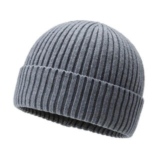 Confortable hommes bonnet casquettes couleur rayé conception Logo personnalisé fait chapeaux d'hiver 100% coton adultes unisexe bonnet casquette - Product Image 4