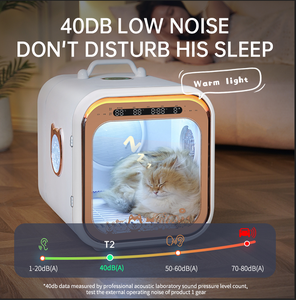 Séchoir intelligent pour animaux de compagnie, boîte écologique antibactérienne en plastique ABS polyester tension universelle 110-240V pour chats - Product Image 5