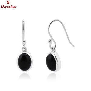 Vente en gros de boucles d'oreilles pendantes de luxe en argent sterling 925 ensemble de lunettes en pierre d'onyx vert bijoux de mode classiques pour femmes pour les fêtes - Product Image 3