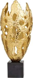 Escultura decorativa abstracta dorada de Metal de aluminio, estatua de decoración del hogar recortada con Base negra - Product Image 3
