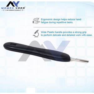 Mango de Bisturí de Precisión # 8 con Punta de Acero Inoxidable y Mango de Plástico, Tamaño Compatible # 60 # Cuchillas Manuales de 70 mm, Estándar de Seguridad MOL - Product Image 2