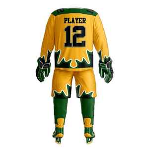 Ensemble d'uniformes de hockey sur glace personnalisés de haute qualité, réversibles, respirants, antibactériens, à séchage rapide, pour le hockey universitaire - Product Image 5