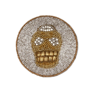 Posavasos con cuentas y mantel de diseño redondo logotipo elegante posavasos con cuentas hechos a mano para juegos de regalo de boda posavasos para el hogar y el hotel - Product Image 2