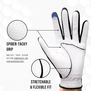 Gants de golf en cuir de mouton personnalisés en gros pour hommes, main droite, durables avec sangle de poignet réglable et logo personnalisé - Product Image 3