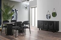 Meuble TV moderne de luxe noir en MDF, compatible avec les téléviseurs de 65 pouces et plus, meuble de salon DOSIN DS2471, table console à fixation murale