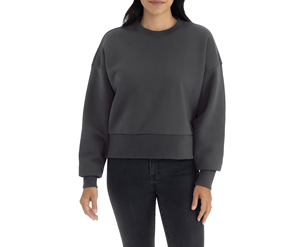 Sudadera recortada con cuello redondo para mujer, Jersey informal suave y cómodo de Ashiba Sports - Product Image 2