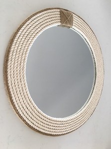 2024 Đơn Giản Giá Rẻ Sản Phẩm Tường Treo Trang Trí Mây Gương Khung Vòng Trang Trí Gương Bằng Gỗ Tre Trang Trí Nội Thất Các Mặt Hàng - Product Image 3