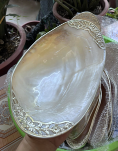 Assiette en nacre faite à la main du Vietnam plat de service décoratif en coquillage pour table à manger et décoration intérieure élégante - Product Image 3