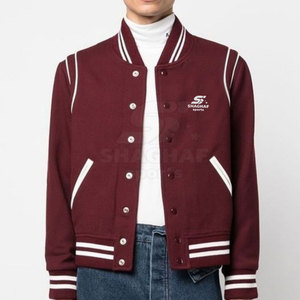 เสื้อแจ็คเก็ต Letterman แบบสั่งทำพิเศษ ผลิตจากผ้าฝ้ายผสมที่ทนทาน เหมาะสำหรับโรงเรียน ชมรม และทีม - Product Image 3