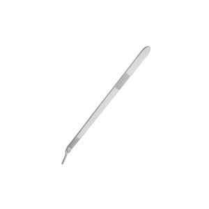 Poignée de scalpel professionnelle 250 mm 9.34 "25 coudée No 3 non stérile réutilisable métal acier BP poignée porte-lames - Product Image 3