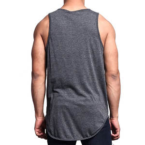 Camiseta sin mangas de secado rápido para hombre, camisa deportiva con logotipo personalizado impreso, para gimnasio y fitness, 100% algodón, venta al por mayor - Product Image 3
