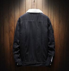 Wholesale High Quality Plus Size Cotton Customized Design Vintage Hooded Stand Collar <b>Denim</b> <b>Jacket</b> <b>Men</b> Autumn - Product Image 4