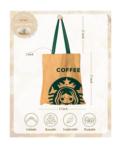 Hữu cơ phân hủy sinh học tái sử dụng bông vải Túi mua sắm thời trang PC Chất liệu băng xử lý <span class=keywords><strong>Tote</strong></span> với in logo tùy chỉnh - Product Image 3