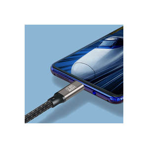 Câble de données Netzy QG02 noir Type-C vers Type-C PD3.1 240W 480Mbps 3A Charge rapide 5m de longueur Garantie de 2 ans pour téléphones mobiles - Product Image 4