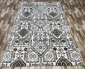 Alfombra de lana anudada a mano de artesanos indios modernos Zero Pile Fluffy Tufted Color sólido estampado High Pile Loop trenzado tejido plano - Product Image 3