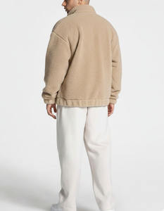 Chaqueta de Forro Polar Teddy con Cuello Alto y Diseño Personalizado con Logotipo, Estilo Holgado, Mezcla de Algodón, para Gimnasio y Ropa Urbana, Sudadera con Capucha Abrigada para Hombre - Product Image 4