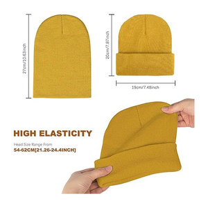Custom Winter Beanie <b>Hat</b> Soft Knit Stretchable Unisex Beanies OEM Wholesale for Casual Outdoor Wear - Product Image 6