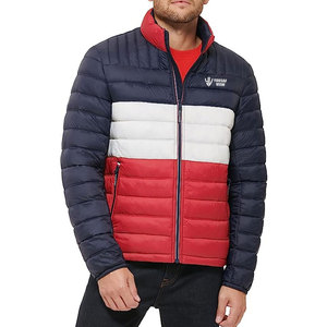 Custom High Quality Men's Winter Puffer Jacket New Design Fashion Style Solid Color Stand Collar Warm Down <b>Coat</b> with Front Logo - Product Image 1
