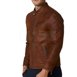Dernier style de vestes en cuir pour hommes fabriquées au Pakistan Prix de gros quantité minimale de commande bas Vestes en cuir pour hommes - Product Image 5