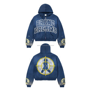 Precio al por mayor sudaderas con capucha para Hombre Ropa ácido lavado sudaderas con capucha estilo acogedor con bordado básico Sudadera con capucha - Product Image 3