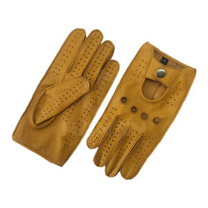 Gants de conduite de vélo d'hiver en cuir pour hommes élégants, doublure chaude et respirante, compatibilité avec écran tactile, emballage avec logo personnalisé pour l'extérieur - Product Image 1