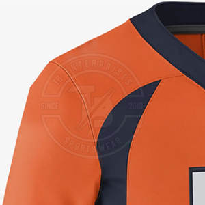 Diseña tu propio logotipo Camiseta de fútbol americano de manga corta transpirable de peso ligero - Product Image 5