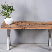 Table centrale de salon en bois massif style ancien, support vintage, table basse, ronde, en bois de couleur blanche, pour salon, style vieilli, 1 pièce