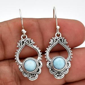Bijoux de haute qualité pour femmes, collection raffinée, cadeaux de mariage, pierre précieuse turquoise, argent sterling massif 925 plaqué platine - Product Image 3