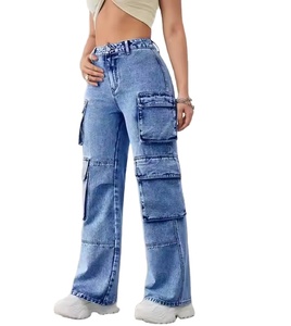 กางเกงคาร์โก้ผู้หญิงกางเกงเอวสูงทรงหลวมแนวสตรีทกางเกงลำลองดีไซน์ใหม่ออกแบบได้ตามต้องการ - Product Image 5