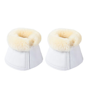 Botas de protección para caballos multiusos con revestimiento de cuero PU y forro de poliéster tipo peluche, ideales para entrenamiento, competición y paseo. - Product Image 1