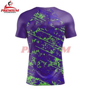 Custom Design Your Own Brand Rashguard Short Sleeve Men's Polyester Quick Dry Sports Running Short Sleeve <b>Compression</b> <b>Shirt</b> - Product Image 2