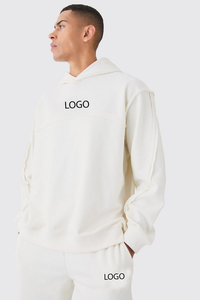 Conjunto de Sudadera con Capucha y Pantalones Deportivos de Felpa de Algodón Unisex con Logotipo Personalizado, Estilo Desgastado, Corte Holgado, Ropa Urbana para Marca Privada al por Mayor - Product Image 3