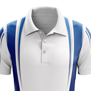 Nuevo 2024 personalizado Polo blanco y azul camisa de alta calidad hombres Polo camiseta al por mayor - Product Image 2
