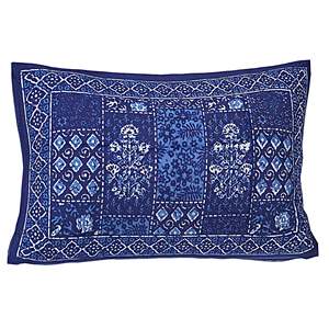 Juego de Sábanas de Algodón 100% con Motivos Étnicos Azules para Cama, con 1 Funda de Almohada (BSB1118) - Product Image 2